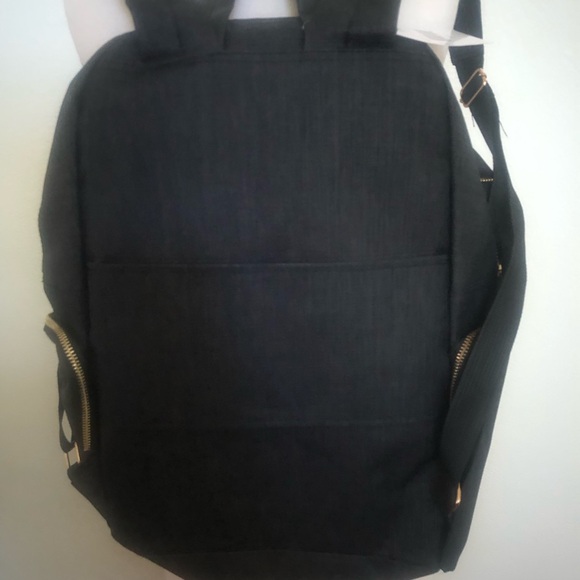 Backpack Dark Gray with Gold Accents